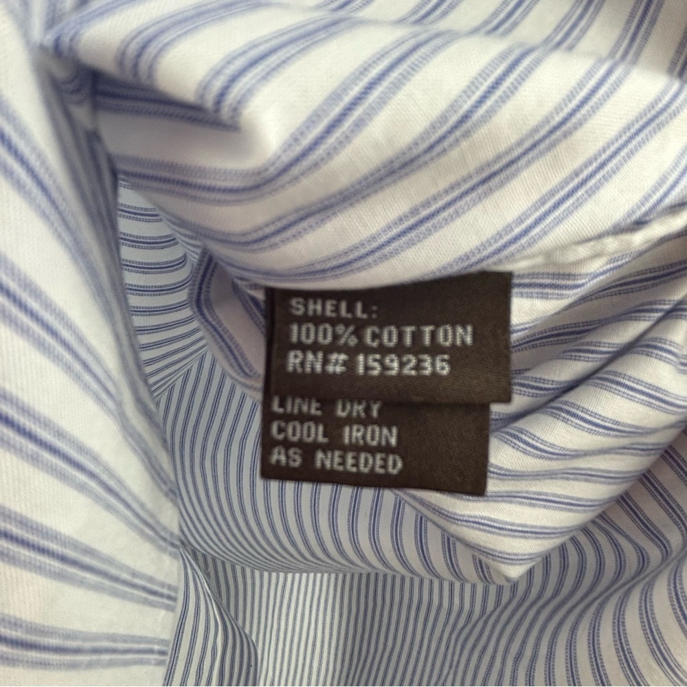 J.McLaughlin Flannery Striped Blouse Size L Contemporary Office Cotton - Picture 9 of 13